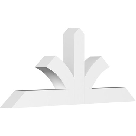 Ekena Millwork Richland Architectural Grade PVC Gable Bracket, 72"W x 30"H x 6"D x 6"F, 10/12 Pitch GBP072X30X0606RIC00